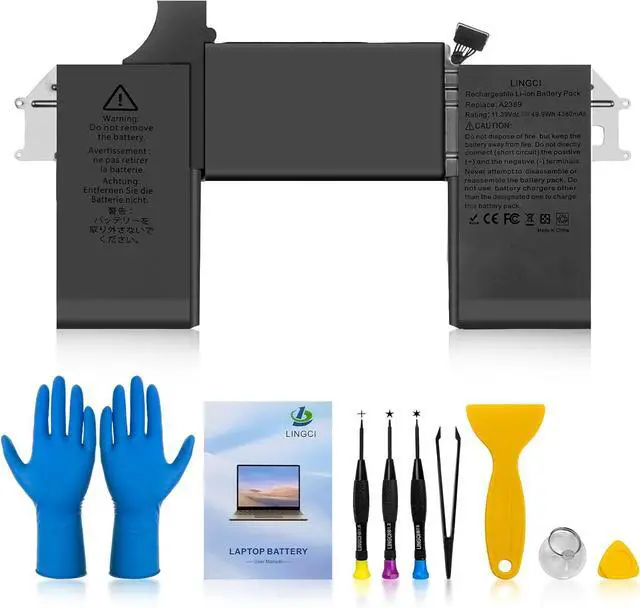Main image of A2337 Battery,A2389 Battery Replacement for MacBook Air 13 Inch A2337 M1 2020 EMC 3598 (Upgraded High Performance 11.39V 49.9Wh 4380mAh)