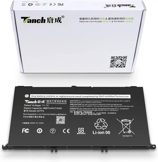 Main image of Tanch 357F9 Laptop Battery 71JF4 Replacement for Dell INSPIRON 15 7000 7567 7559 7557 7566 11,1V 6330mAh 74Wh