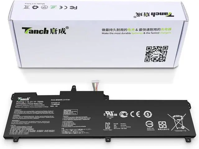 Main image of Tanch Laptop Battery C41N1541 Replacement for Asus ROG GL702ZC GL702VM Gamer G702VM-GC172T ROG Strix GL702V 15.2V 5000mAh 76Wh