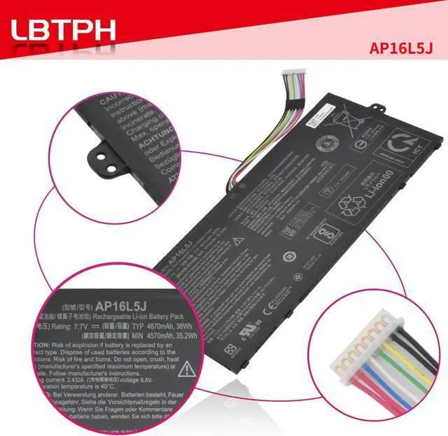 Alt view image 3 of 7 - AP16L5J AP16L8J 36Wh Battery for Acer Swift 5 SF514-52T SF514-52TP-84C9