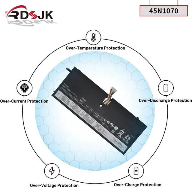 Alt view image 6 of 7 - 45N1070 45N1071 Laptop Battery for Lenovo ThinkPad X1 Carbon 1st Gen 2013 2014 2015 3443 3444 3448 3460 3462 3463 X1C 3460-CLG 3444-2GU 3444-55U X1Carbon Series 4ICP4/51/95 14.8V 46Wh