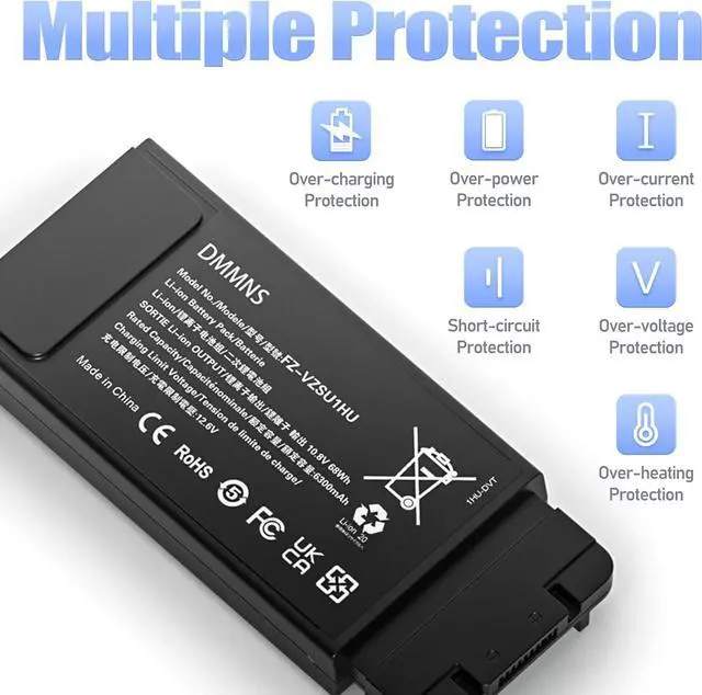 Alt view image 3 of 7 - FZ-VZSU1HU Laptop Battery for Panasonic Toughbook FZ-55
