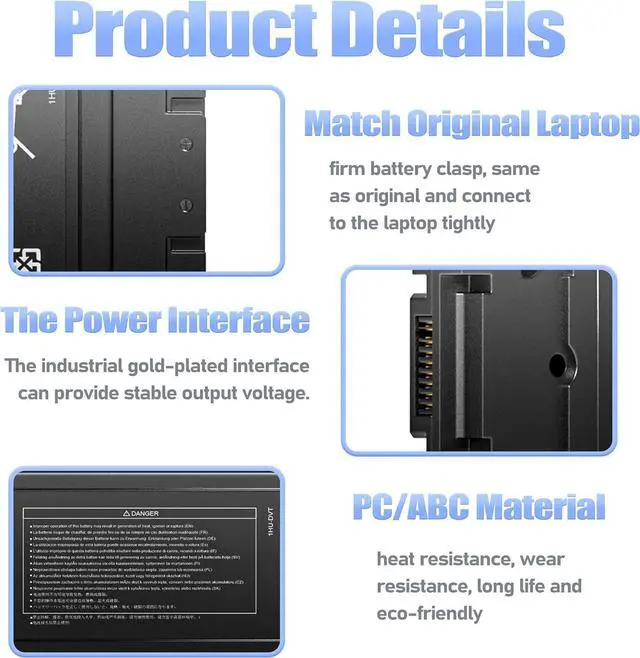 Alt view image 5 of 7 - FZ-VZSU1HU Laptop Battery for Panasonic Toughbook FZ-55