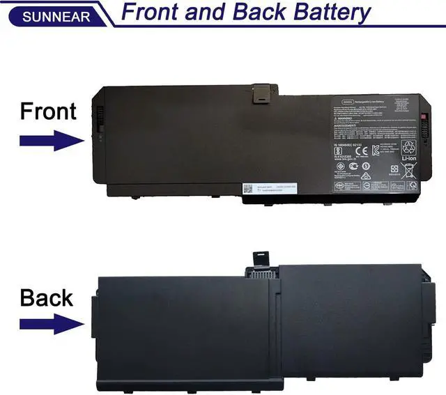 Alt view image 3 of 7 - AM06XL Laptop Battery Compatible with HP Z Book 17 G5 G6 Series Laptop AMO6XL HSTNN-IB8G L07350-1C1 L07044-855 AM06095XL HSN-Q12C 11.55V 95.9Wh 8310mAh 6-Cell