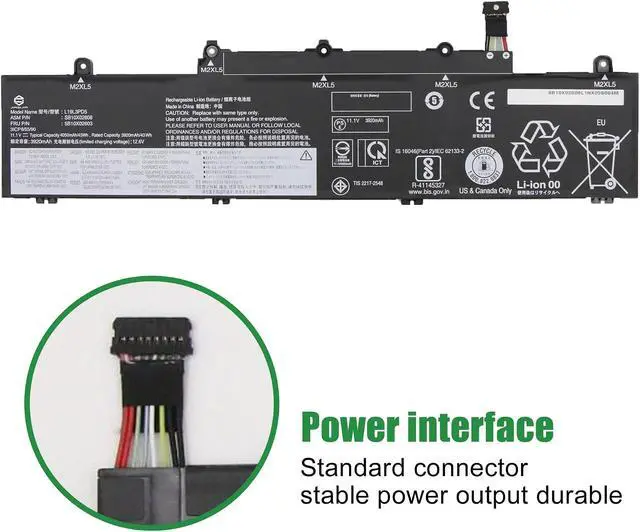 Alt view image 3 of 6 - L19L3PD5 Laptop Battery Replacement for Lenovo ThinkPad E14 E15 2nd 3rd 4th Gen Series SB10X02608 5B10X02603 L19C3PD5 SB10X02597 5B10X02600 L19M3PD5 SB10X02591 5B10X02606 L19D3PD5 11.1V 45Wh