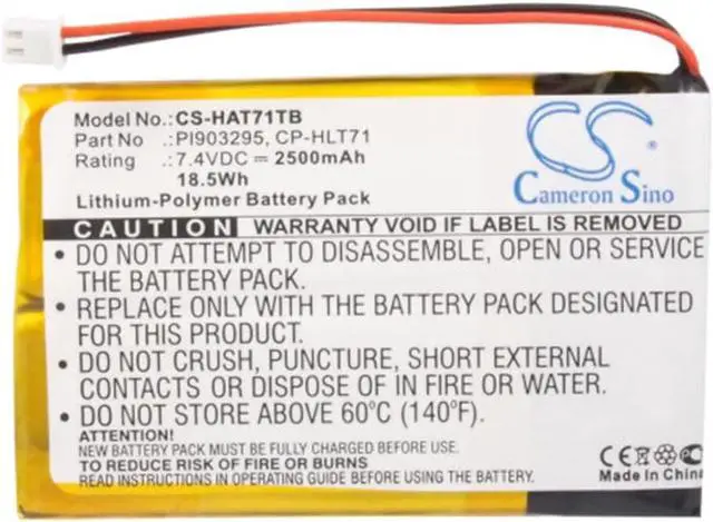 Alt view image 4 of 6 - VI VINTRONS 2700mAh Battery for Haier Digital Prisim A1710130, ATSC710, TVS3970A