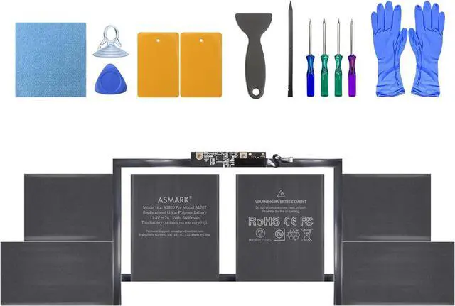 Main image of ASMARK Battery Replacement for MacBook Pro A1707 (2016, 2017) 15-Inch