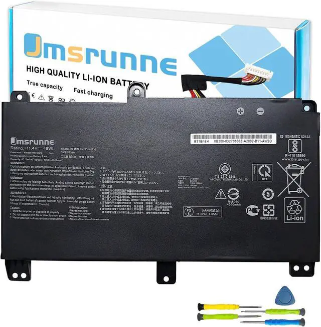 Main image of 48Wh B31N1726 Laptop Battery Replacement for ASUS ROG Strix G531 G531GT G531GT-BI7N6 Series G15 G512 G512LI Series 11.4VLong Line