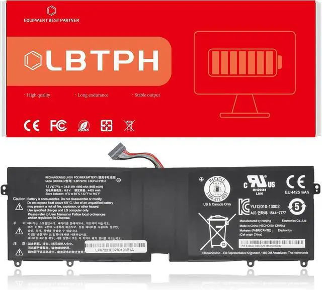 Main image of LBP7221E LBG722VH Compatible Laptop Battery Replacement for LG Gram 13Z940 14Z950 15Z960 15Z950 Series 7.7V 34.61Wh
