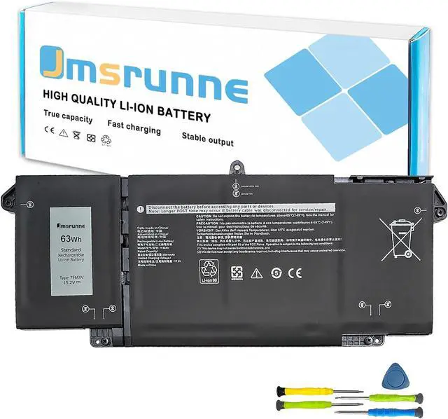 Main image of 63Wh 7FMXV Laptop Battery Replacement for Latitude 7320 7520 7420 5320 Latitude (5320 7320 7420) 2-in-1 Series 9JM71 4M1JN TN2GY 0TN2GY 1PP63 727CG HDGJ8 MHR4G CN-0TN2GY CN-0727CG 15.2V
