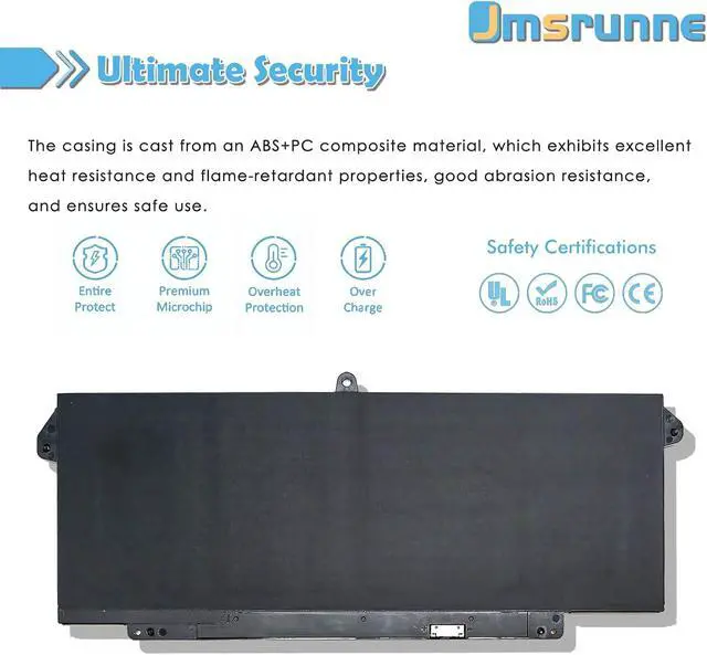 Alt view image 4 of 7 - 63Wh 7FMXV Laptop Battery Replacement for Latitude 7320 7520 7420 5320 Latitude (5320 7320 7420) 2-in-1 Series 9JM71 4M1JN TN2GY 0TN2GY 1PP63 727CG HDGJ8 MHR4G CN-0TN2GY CN-0727CG 15.2V