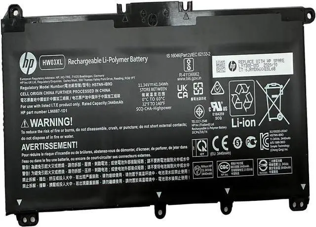 Main image of HP HW03XL L97300-005 laptop Battery Replacement for HP Pavilion 15-eg0070wm 15-eh0050wm 15-eh0xxx 15-eg0xxx 17-cn0xxx Pavilion15-EG 15-EH 15T-EG 15Z-EH 17-CN 17-CP 17T-CN HW03041XL11.34V 41.04Wh