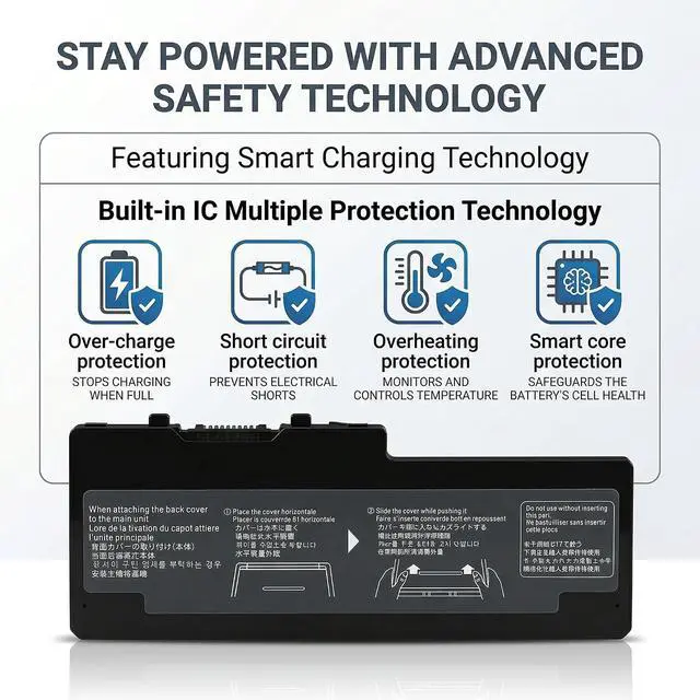 Alt view image 6 of 6 - CF-VZSU0QW Battery Replacement for Panasonic Toughbook CF-20 & Toughpad FZ-A2 CF-VEK20 Series, CF-20A0205NG FZ-A2A203CA3, Fits CF-VZSU0QJS CF-VZSU0QK CF-VZSU0QQ CF-VZSU0QR