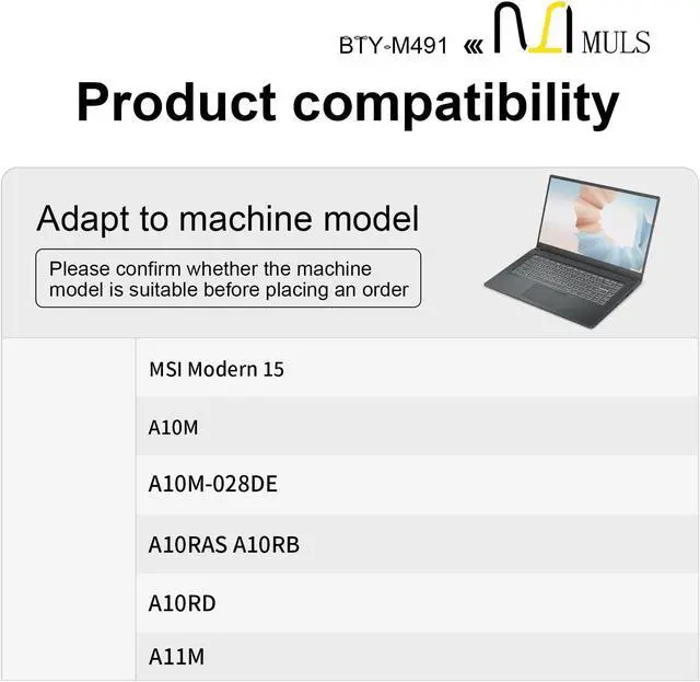 Alt view image 3 of 7 - MULS BTY-M491 Laptop Battery for MSI Modern 15 A10M A10RAS A10RB A10RD A11M