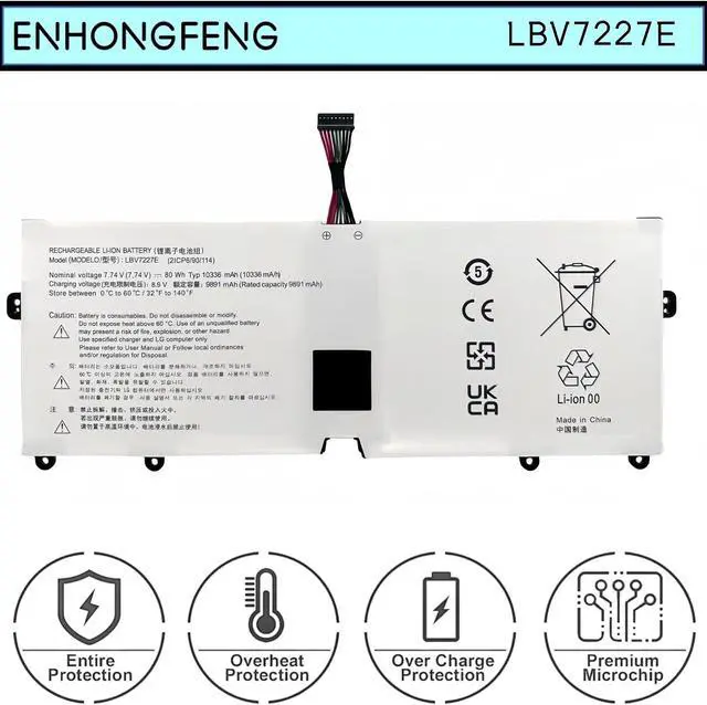 Alt view image 6 of 6 - LBV7227E Laptop Battery Replacement for LG Gram 15 2020 15Z90N 16 2021 16T90P 16ZD90P 16Z90P 2-in-1 17 2020 17Z90N 17 2021 TYPE-71M Fusion Splicer Battery