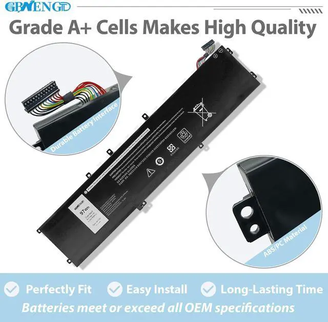Alt view image 3 of 7 - 4K1VM Battery Replacement for Dell Inspiron 7700 7500 7501 Precision 5540 vostro 7500 g7 17 7700 XPS 15 9560 9570 7590 Precision 5520 5530 5540 Series W62W6 9TM7D XYCW0 NYD3W