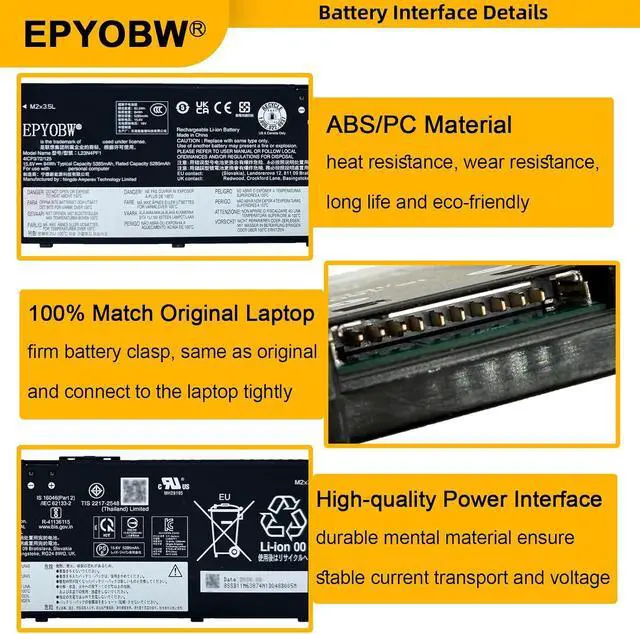 Alt view image 5 of 7 - L23N4PF1 Laptop Battery 84Wh L23B4PF1 L23X4PF1 L23D4PF1 L23M4PF1