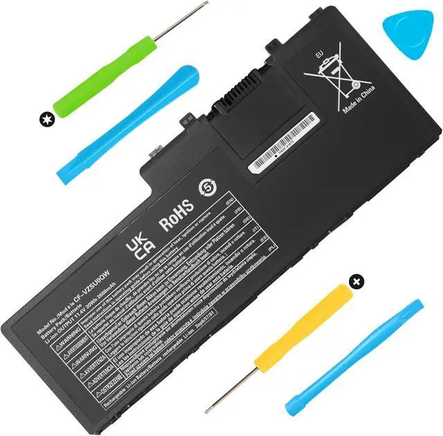 Alt view image 2 of 7 - CF-VZSU0QW CF-20 CF20 Battery Replacement for Panasonic ToughBook Toughpad FZ-A2 Mk1 Tablet PC XP CF-VZSU0QJS CF-VZSU0QK CF-VZSU0QR CF-VEK20 11.4V 2600mAh 30Wh