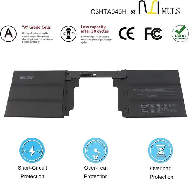 Alt view image 4 of 7 - MULS G3HTA040H G3HTA041H Keyboard Laptop Battery for Microsoft Surface Book