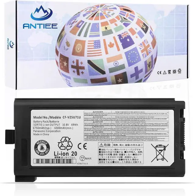 Main image of ANTIEE CF-VZSU71U Laptop Battery Replacement for Panasonic Toughbook CF-30 CF-31 CF-53 CF30 CF31 CF53 CF-VZSU1430U CF-VZSU72UCF-VZSU46 CF-VZSU46S CF-VZSU46R CF-VZSU46U 69WH