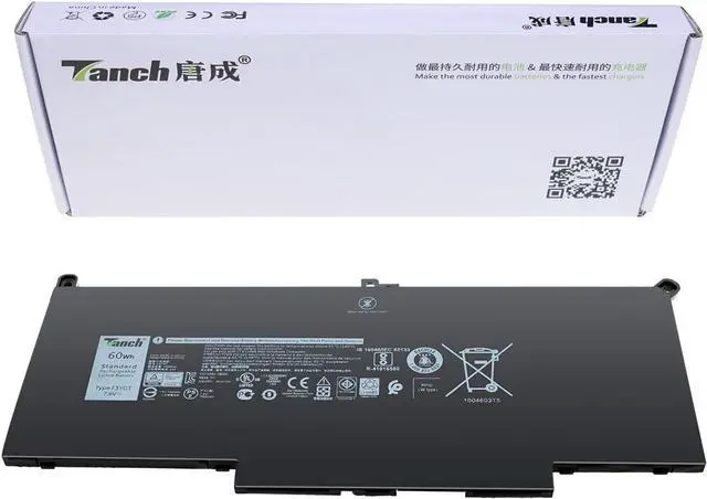 Main image of Tanch F3YGT Laptop Battery for DELL 13 7280 7380 DM3WC 2X39G 453-BBCF MYJ96 KG7VF 451-BBYE H2V87 V4940 7.6V 7500mAh/60Wh