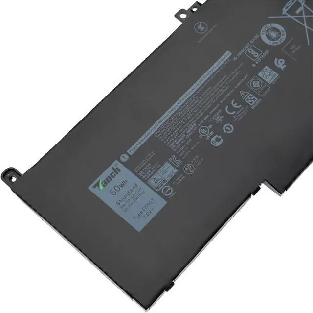 Alt view image 6 of 6 - Tanch F3YGT Laptop Battery for DELL 13 7280 7380 DM3WC 2X39G 453-BBCF MYJ96 KG7VF 451-BBYE H2V87 V4940 7.6V 7500mAh/60Wh