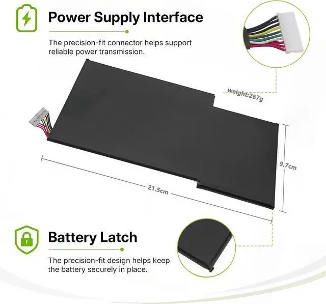 Alt view image 4 of 6 - Tanch BTY-M6J Laptop Battery for MSI WS63 WS63VR GS63VR GS73 GS73VR