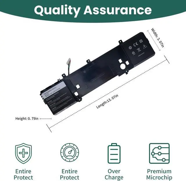 Alt view image 4 of 7 - 191YN Laptop Battery Replacement for Dell Alienware 15 R1 15 R2 ALW15ED-1828 1718 1728 ALW15CD-1718 1748 1848 ALW15ER-3718 1728 3228 2F3W1 410GJ 2F3W1 8NH5514.8V 92Wh