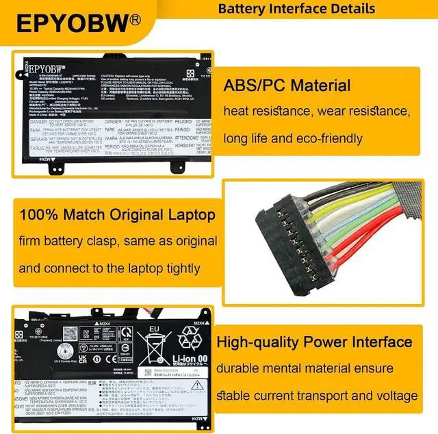 Alt view image 5 of 7 - L22D4PE1 Laptop Battery 71Wh 4625mAh 4-Cell 15.36V L22M4PE1