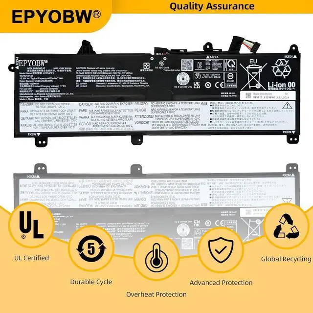 Alt view image 6 of 7 - L22D4PE1 Laptop Battery 71Wh 4625mAh 4-Cell 15.36V L22M4PE1