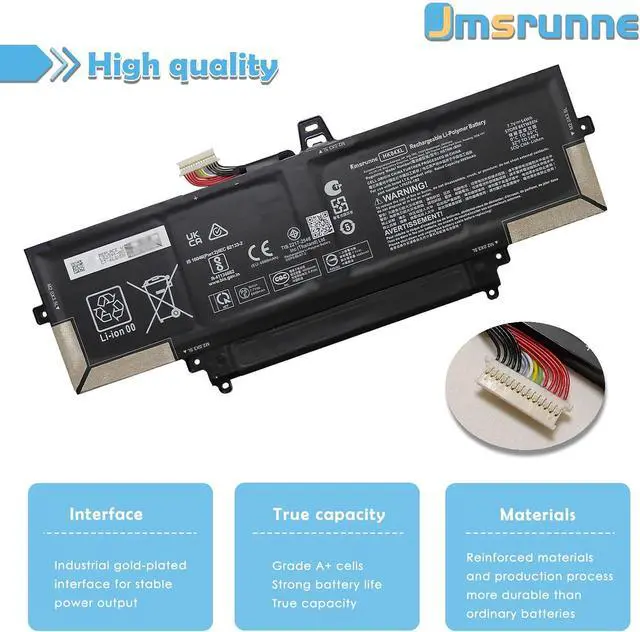Alt view image 3 of 7 - 54Wh HK04XL L82391-005 Laptop Battery for HP EliteBook x360 1030 G7 G8 EliteBook x360 1040 G7 G8 Series L82391-007 L82391-006 HSTNN-IB9H L79376-1B2 L79376-1B1 HK04054XL 6669mAh 7.7V