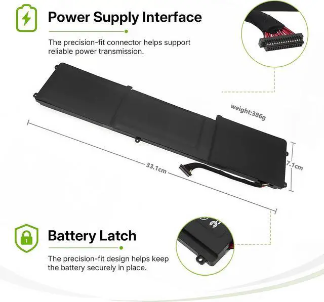 Alt view image 4 of 6 - Tanch Genuine Betty Laptop Battery for Razer Blade Razer 14 Blade Razer 14(2015) Blade 14 INCH(2015) 11.1V 6400mAh 71.04W