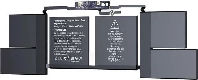 Main image of A1707 A1820 Laptop Battery for MacBook Pro 15 inchLate 2016 Mid 2017 Touch Bar Version Model A1707