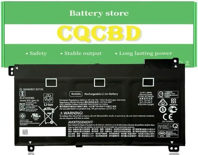 Main image of CQCQ RU03XL Battery for HP Probook X360 11 G3 G4 G5 G6 EE X360 440 G1 Series HSTNN-LB8K HSTNN-IB8P HSTNN-UB7P L12717-171 L12717-1C1 L12717-421 L12717-541 L12791-855 (11.4V 48Wh/4212mAh)