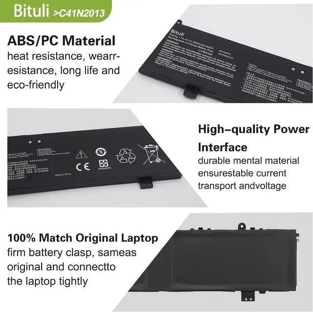 Alt view image 3 of 6 - C41N2013 C41N2013-1 Battery Replacement for ASUS ROG Strix G15 G513 G513IM G513IR G513QM G513QR G513QY G513RM G513RW G17 G713 G713QM G713QR G713QY G713RM G713P G713PV G713PI