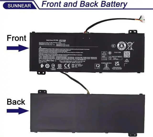 Alt view image 3 of 6 - AP21D8M Laptop Battery for Acer Nitro 5 AN515 N20C1 Nitro V 15 ANV15
