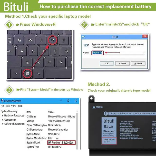 Alt view image 3 of 6 - PKWVM Laptop Battery Replacement for Dell Precision 7550 7750 7760 7560 Series Laptop C903V CR72X 0CR72X 0447VR 068N03 7922mAh 95Wh