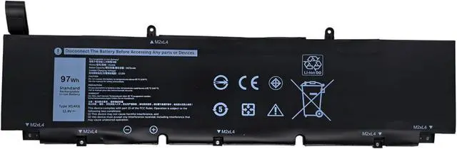 Alt view image 2 of 6 - XG4K6 Replacement Battery Compatible with Dell Precision 5750 5760 5770 XPS 17 9700 9710 9720 9730 Series Notebook P92F001 P92F002 P92F003 01RR3 F8CPG -11.4V 97Wh