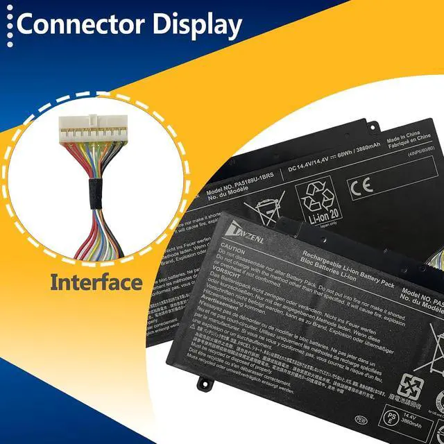 Alt view image 3 of 7 - PA5189U-1BRS Battery Replacement for Toshiba Satellite P50W-B BST2N01 P55W B5318 B5318D B5220 B5224 B5112 Series