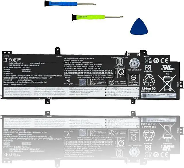Main image of L21L4P71 Laptop Battery 52.5Wh Compatible with Lenovo ThinkPad T14 Gen 3 Gen 4 / P14s Gen 3 Gen 4 Series L21M3P71 L21L3P71 L21M4P71 L21C4P71 L21D4P71 L21M4P72 L21C3P71 (L21L4P71 52.5Wh)