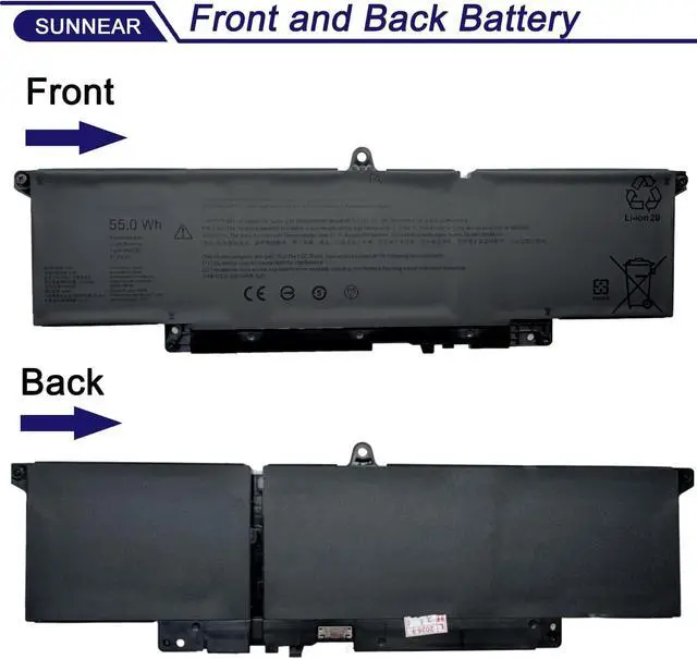 Alt view image 3 of 5 - VMV83 Laptop Battery for Dell Pro 13 Plus PB13250 14 PC14250 Plus PB14255 PB14250 PRO 16 PC16250 Plus PB16255 PB16250 Series R2NVN 0M9HTK M9HTK 60GY0 CGR6V 001WEF 55JWC 55Wh 4700mAh