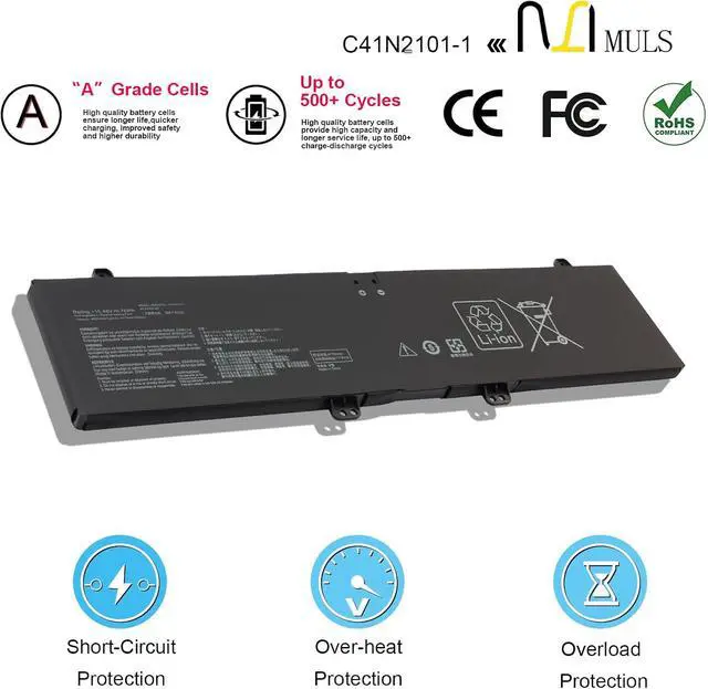 Alt view image 5 of 7 - C41N2101-1 Laptop Battery for Asus Zenbook Pro 14 Duo OLED UX8402 UX8402Z