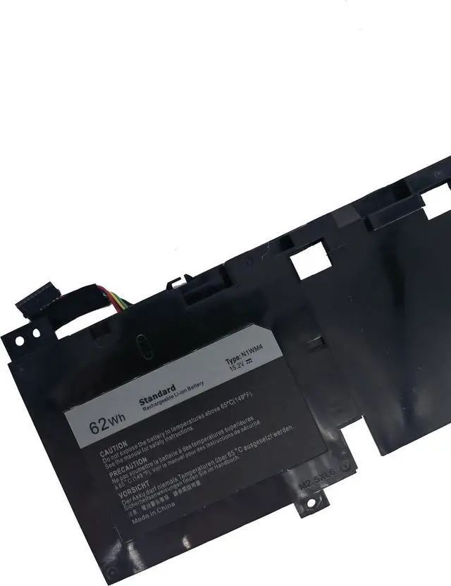 Alt view image 2 of 5 - N1WM4 Replacement Laptop Battery Compatible with Dell Alienware 13 R2 13.3" 2VMGK 15.2V 62Wh