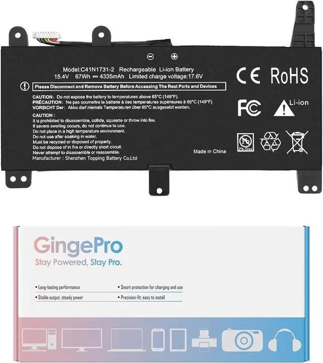 Main image of C41N1731-2 Replacement Battery for Asus ROG Strix G531GU G731GV G731GW G512LU G512LV G512LW G712LU G531GU G531GV G531GW Series Laptop