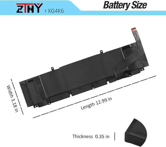 Alt view image 6 of 7 - ZTHY XG4K6 Laptop Battery Replacement for Dell XPS 17 9700 9710 9720 9730
