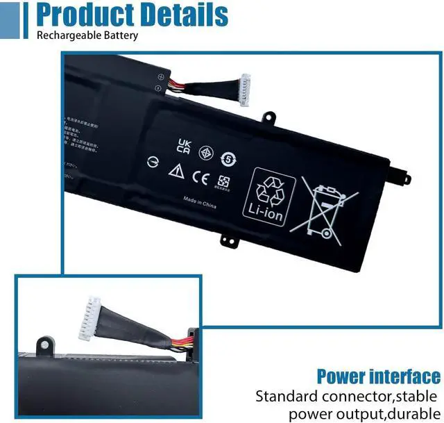 Alt view image 3 of 6 - C41N1908 Laptop Battery Replacement for Asus ROG Zephyrus G14 GA401 GA401Q GA401II GA401IU GA401IV GA401IVC GA401IH GA401QC GA401QH Series C41PQ05 15.4V 76Wh 4940mAh