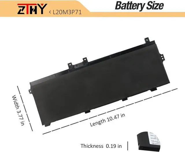 Alt view image 7 of 7 - L20C3P71 L20M3P71 Laptop Battery for Lenovo ThinkPad X13 Yoga Gen 2 Gen 3