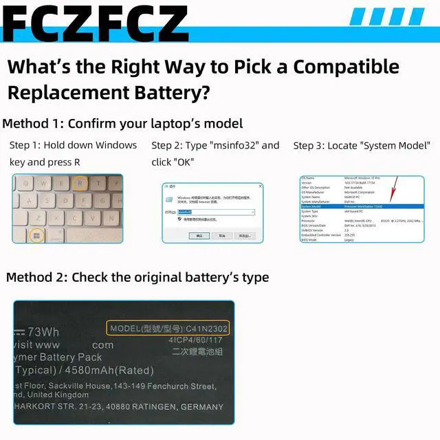 Alt view image 2 of 6 - C41N2302 Battery 73Wh 4720mAh Replacement for Asus TUF Gaming A14 FA401WV ROG Zephyrus G14 GA403UV ROG Zephyrus G14 2024 GA403U / GA403UU Series 0B200-04460000 4ICP4/60/117 15.48V