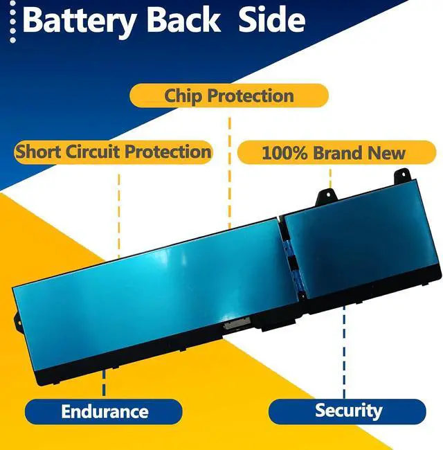 Alt view image 7 of 7 - X9FTM Battery Replacement for Dell Precision 7680 7770 7780 7670 Series 0X26RT 05JMD8 0X9FTM RCVVT 0NWDC0 965V4 0965V4 5JMD8