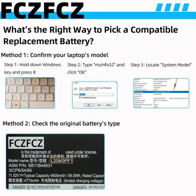 Alt view image 2 of 7 - L20M3PF1 Replacement for Lenovo ideapad 5 Pro-14ACN6 Pro-14ITL6 Pro-14IAP7 Pro-14ARH7 Series SB11B44631 5B11B44633 SB11N52006 5B11N52010 L20D3PF0 5B11B44625 L20C3PF1 11.52V 56.5Wh 4905mAh